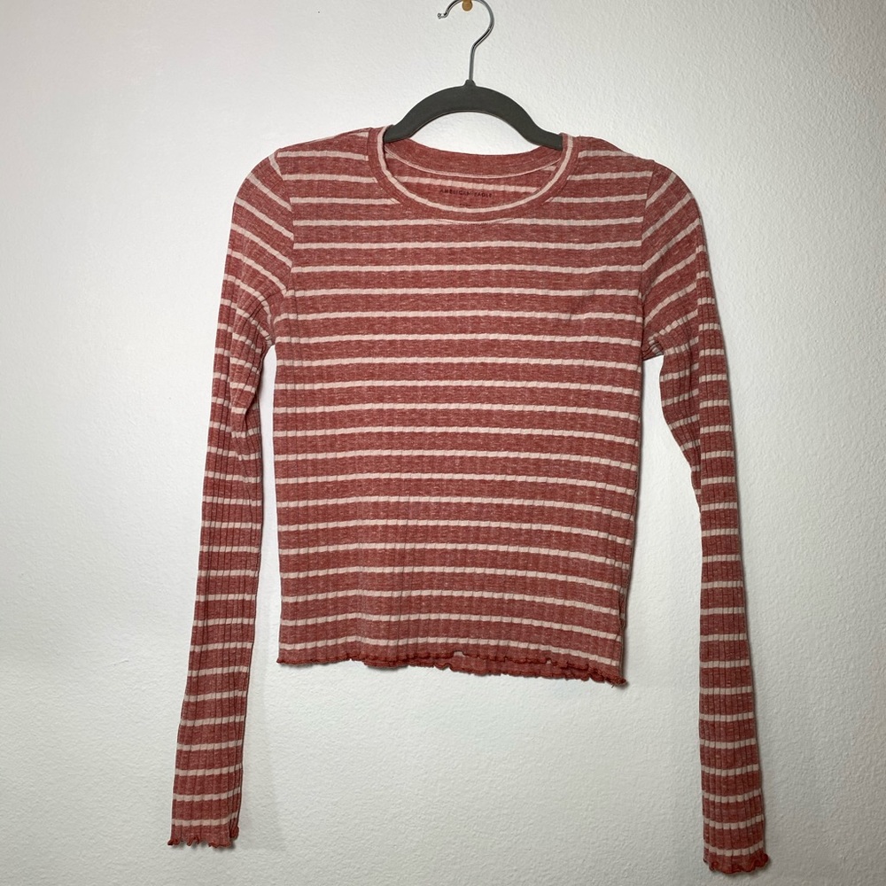 American eagle stripped long sleeve shirt
